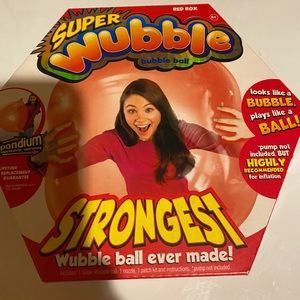 Brand new super wubble bubble ball red box